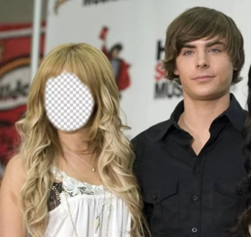 Photomontage to put your face on Ashley Tisdale with Zac Efron ..