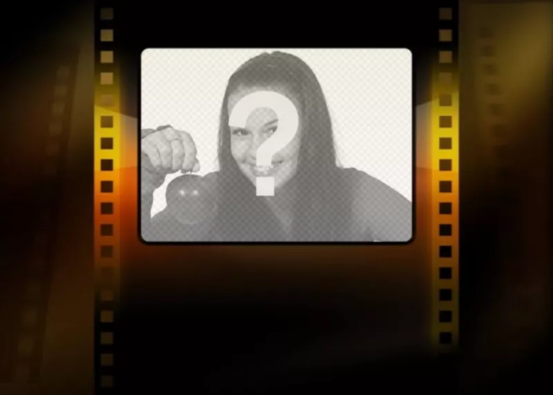Put your picture in a frame of film. Cn film Photomontage your