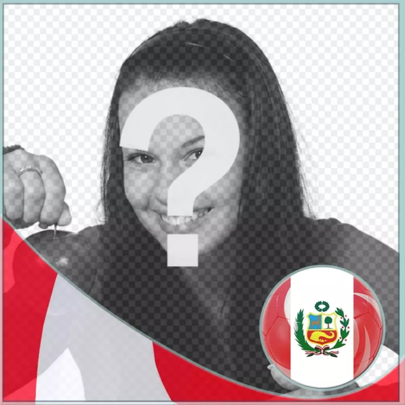Flag of Peru with sphere shape for your photos online. ..