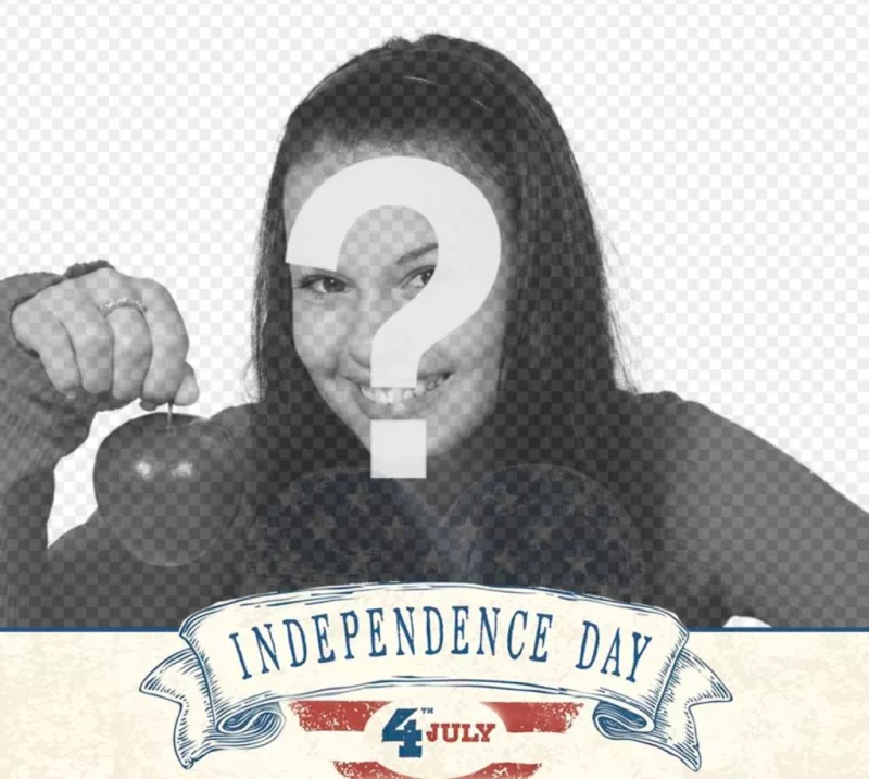 Template for photos of the Independence Day of USA ..