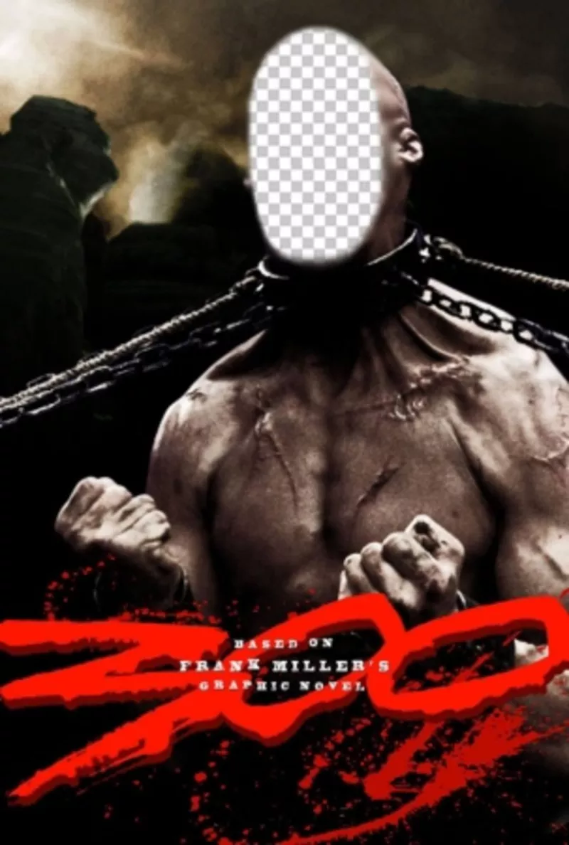 Become to the monster of the movie 300 with chains on his neck ..