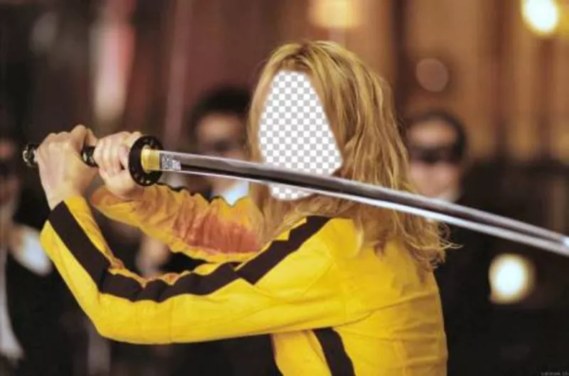 Photomontage to put your face on the actress Uma Thurman in Kill Bill ..