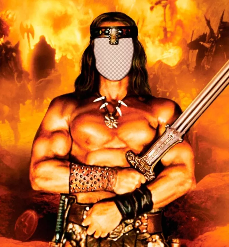 Put your face in this online photomontage of Conan the Barbarian. ..