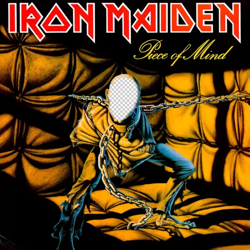 Photomontage of the CD cover of Iron Maiden to add your face ..