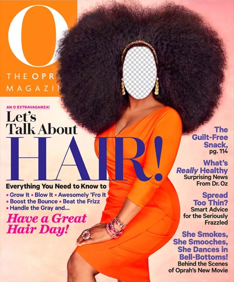 Photomontage to be Oprah Winfrey on the cover of a magazine ..