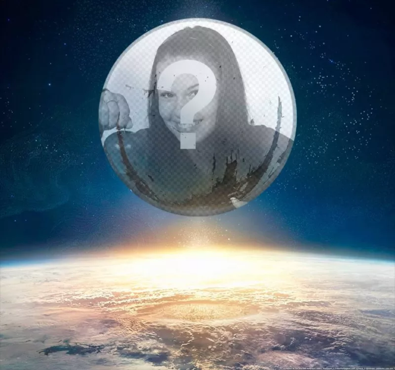 Photomontage the Destiny game with your picture on the moon. ..