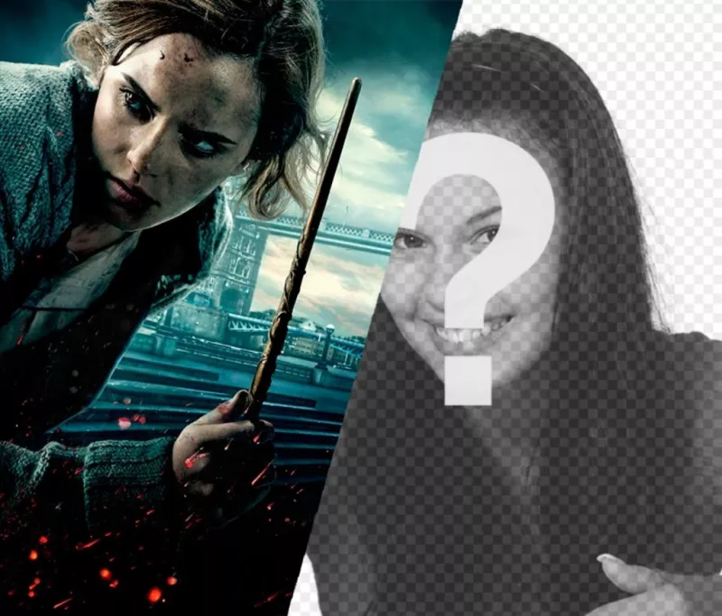 Photomontage with Hermione of the Harry Potter movies ..