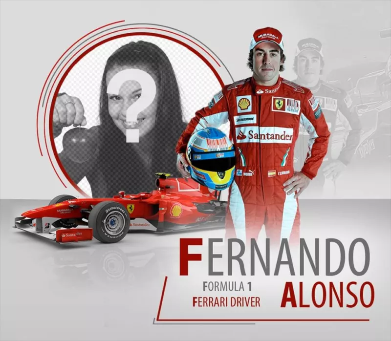 Photo frame of Fernando Alonso ..