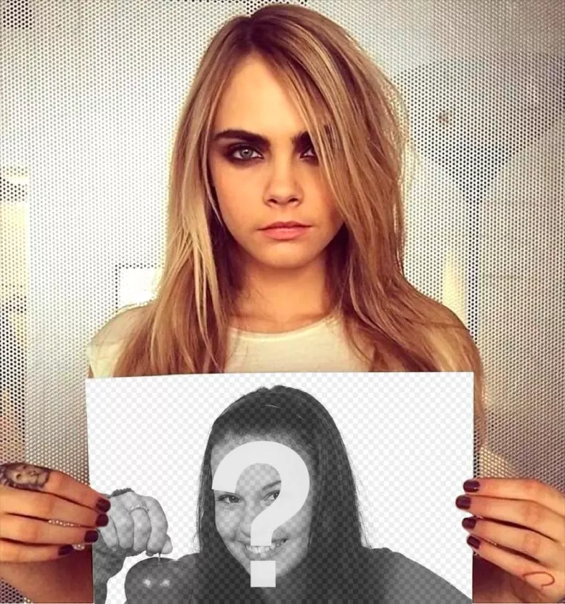 Photomontage with Cara Delevingne ..