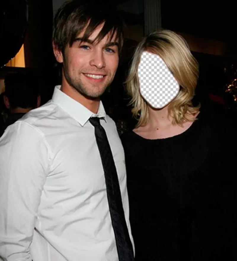 Photomontage with Chace Crawford to put your face on the girl next to him ..