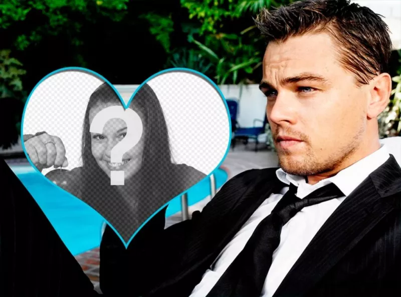 Put your picture in a heart with Leonardo Dicaprio. ..