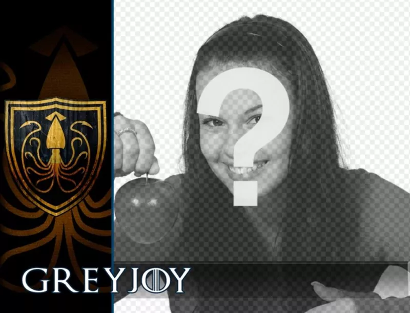 Photomontage with the Greyjoy house shield ..