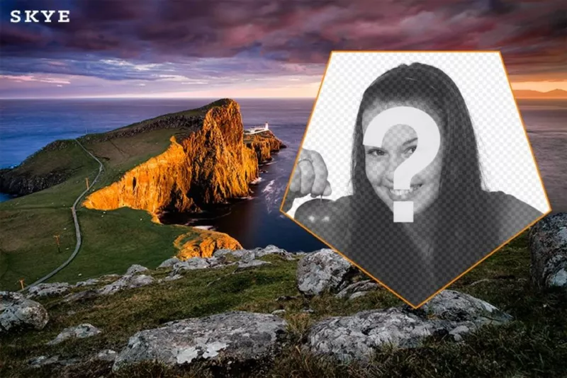 Customizable postcard with a picture of the Isle of Skye ..