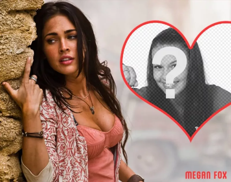 Collage with actress Megan Fox ..