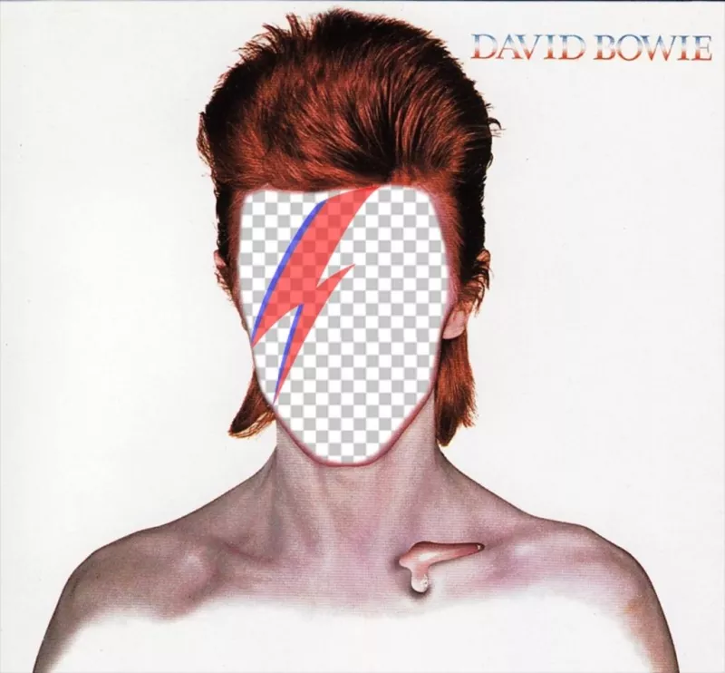 Photomontage with the CD cover of David Bowie ..