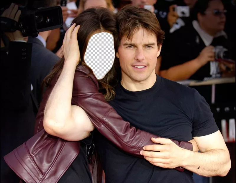 Photomontage to edit and pose embracing the actor Tom Cruise ..
