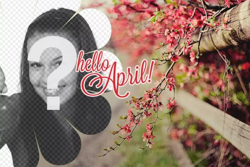 Spring wallpaper with the text Hello April! ..