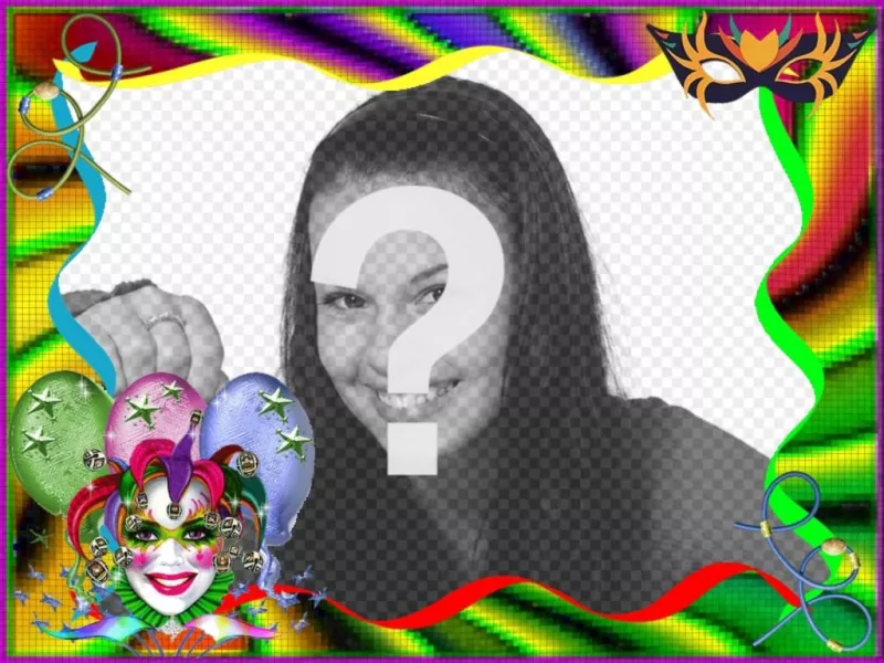 Carnival photo frame to personalize online