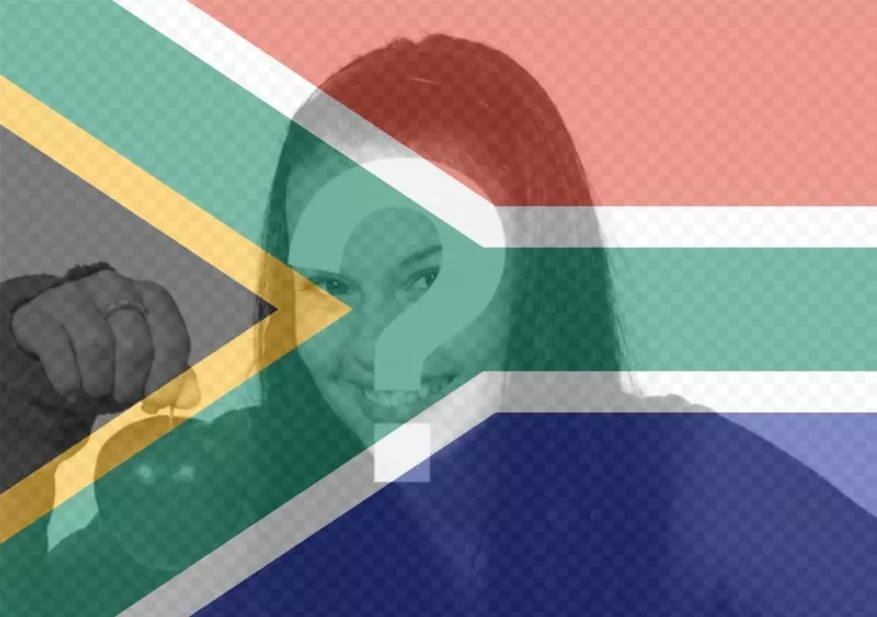 Photo effect of the South African flag for your photo. ..