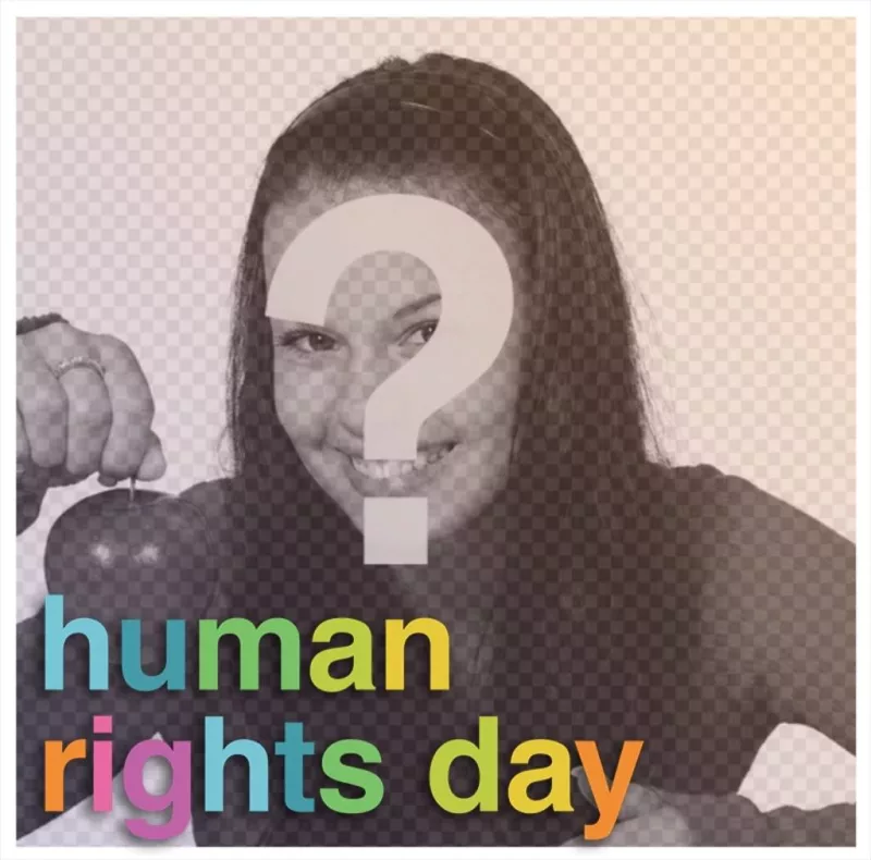 Photo effect of Human Rights Day to your photo ..
