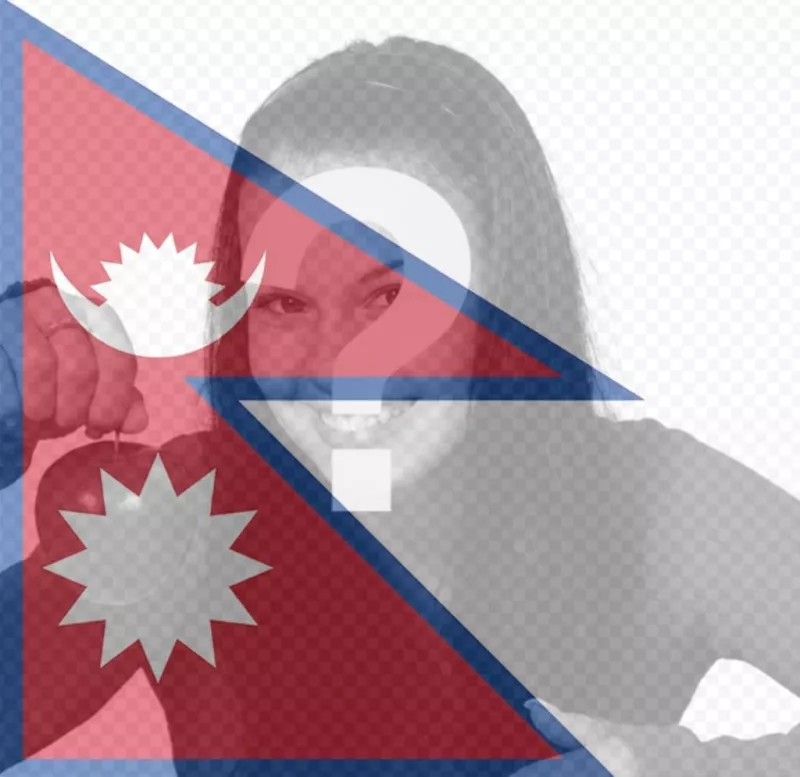 Photo effect of Nepal flag for your photo ..