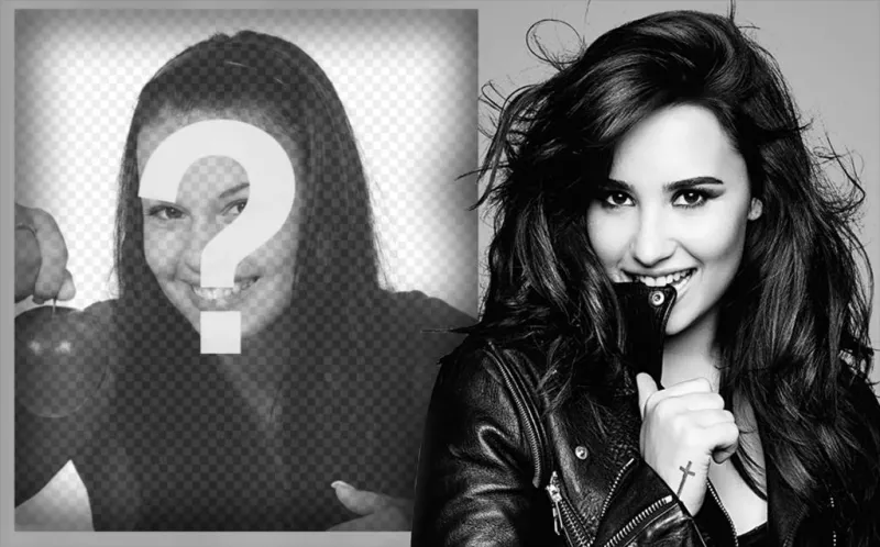 Photo effect with the singer Demi Lovato to upload your photo ..