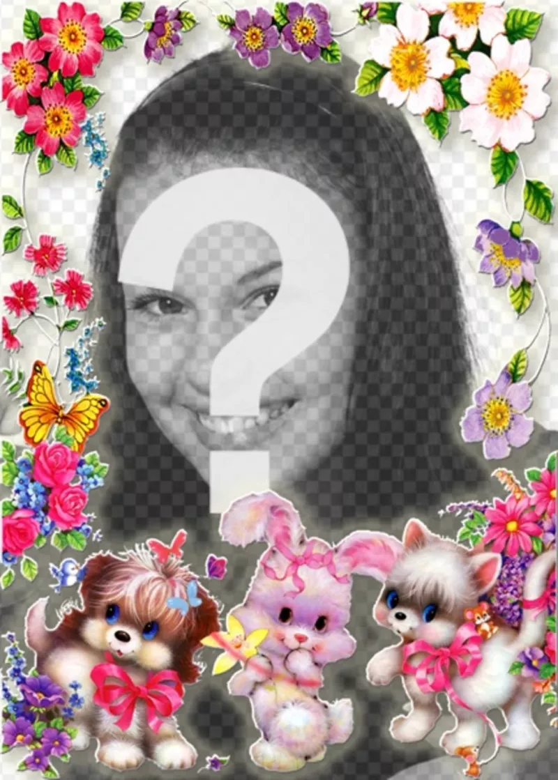 Photo frames with flowers and roses online Photofunny