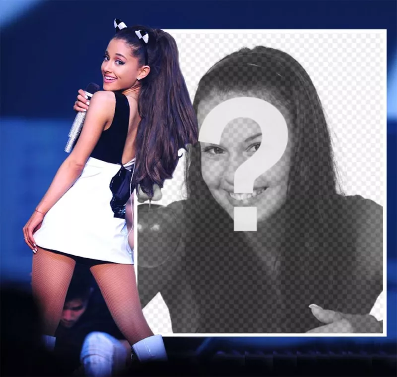 Ariana Grande photo effect to upload a photo ..