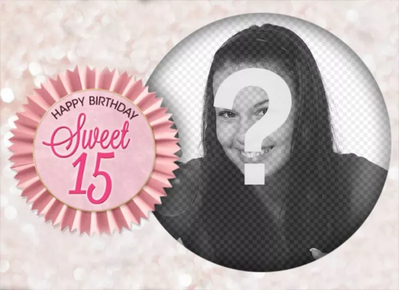 Photo effect to celebrate the Sweet 15 Years ..