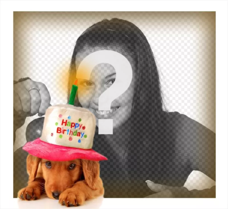 Congratulate with this birthday card with a puppy ..