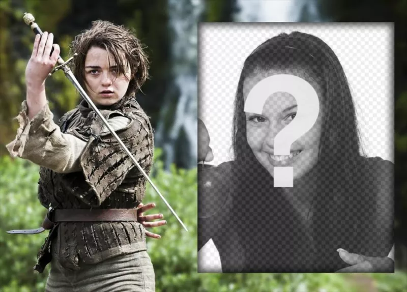 Photo effect for admirers of Arya Stark ..