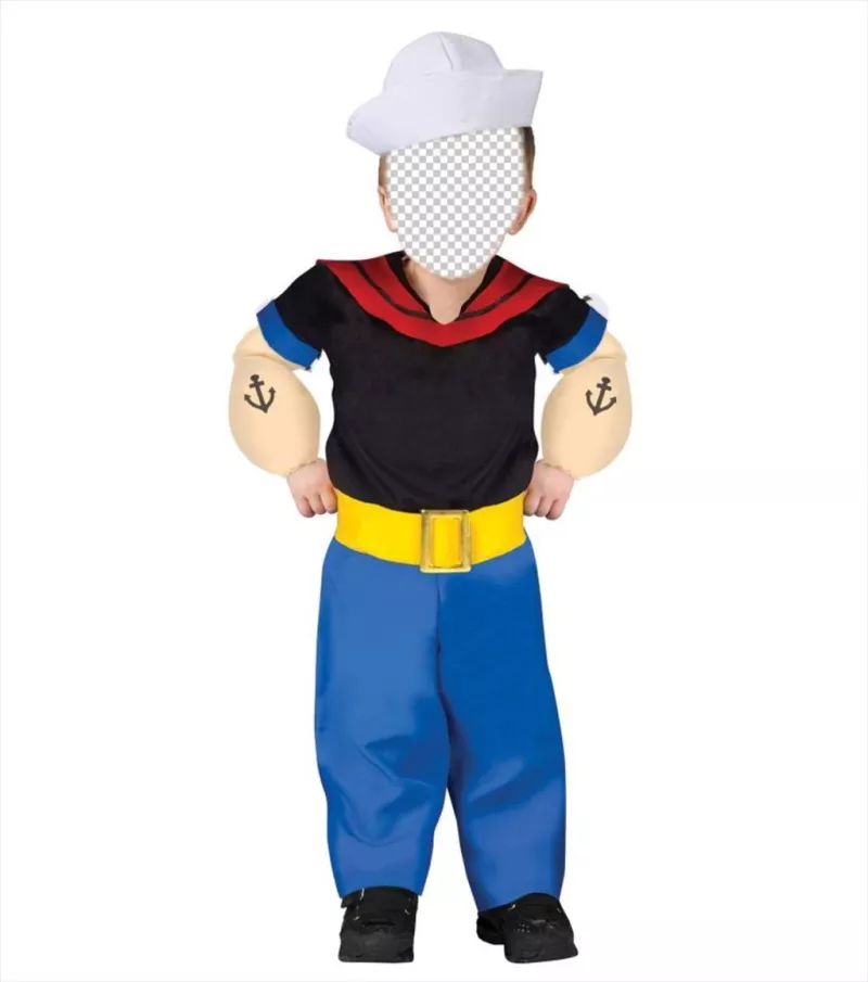 Mounting of a disguise online of Popeye the Sailor Man for children ..