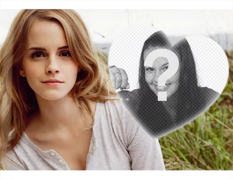 Actress Emma Watson with your photo with this editable effect ..