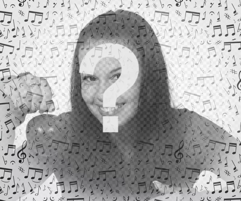 Photo effect of music and notes to upload your picture