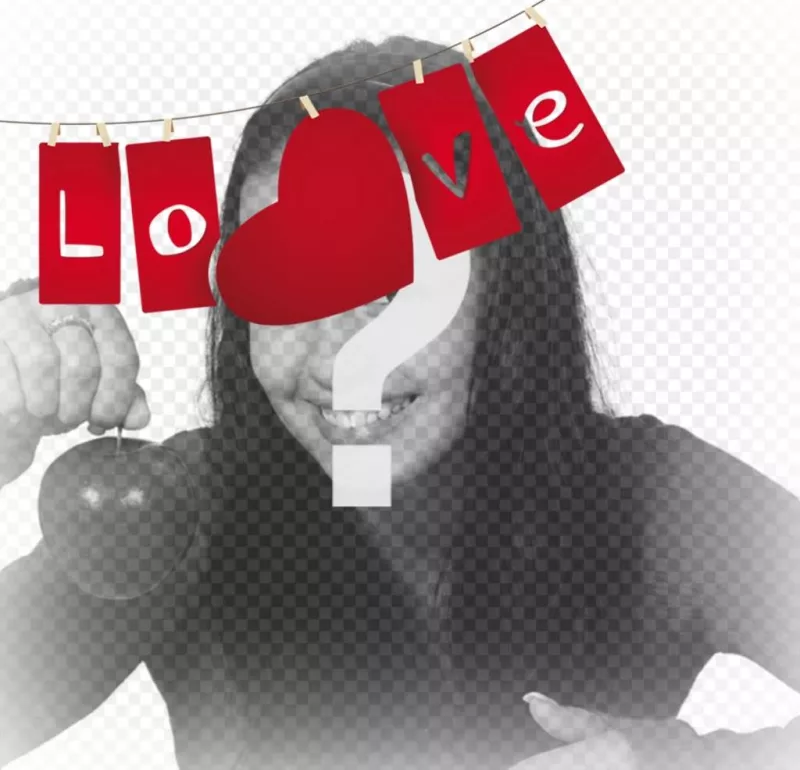 Edit this effect with your photo and add the word LOVE as decoration ..
