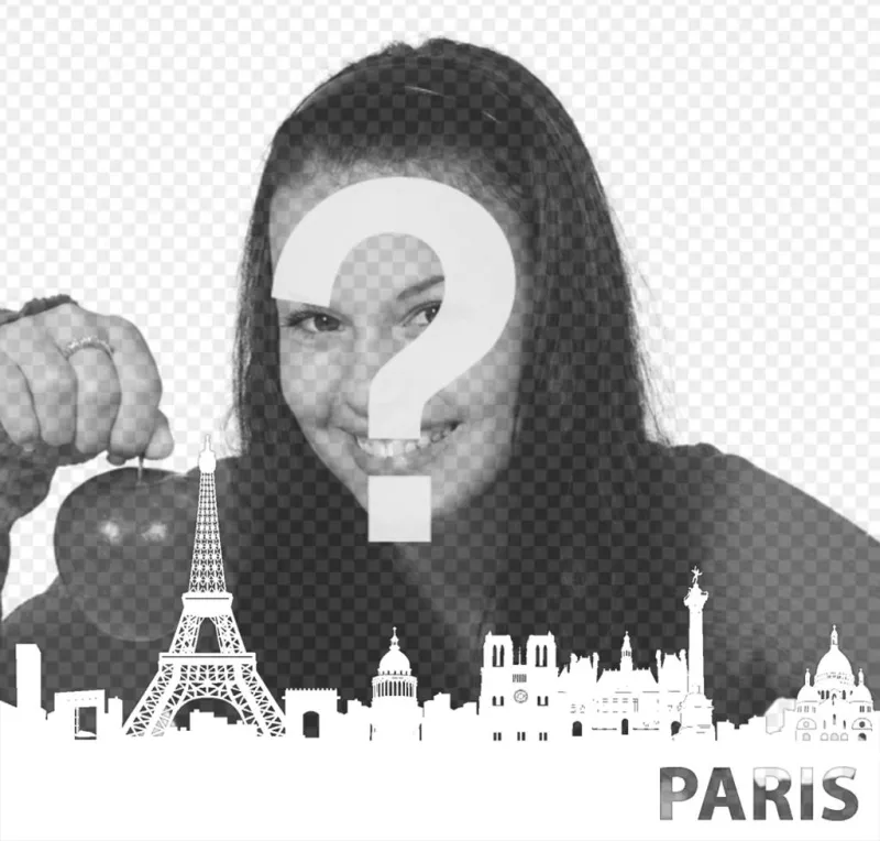 Editable photo effect for your photo to add the silhouette of Paris ..