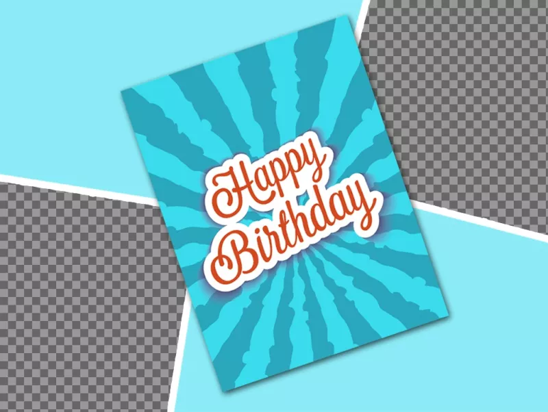 Celebrate your birthday with this original card to edit with two pictures ..