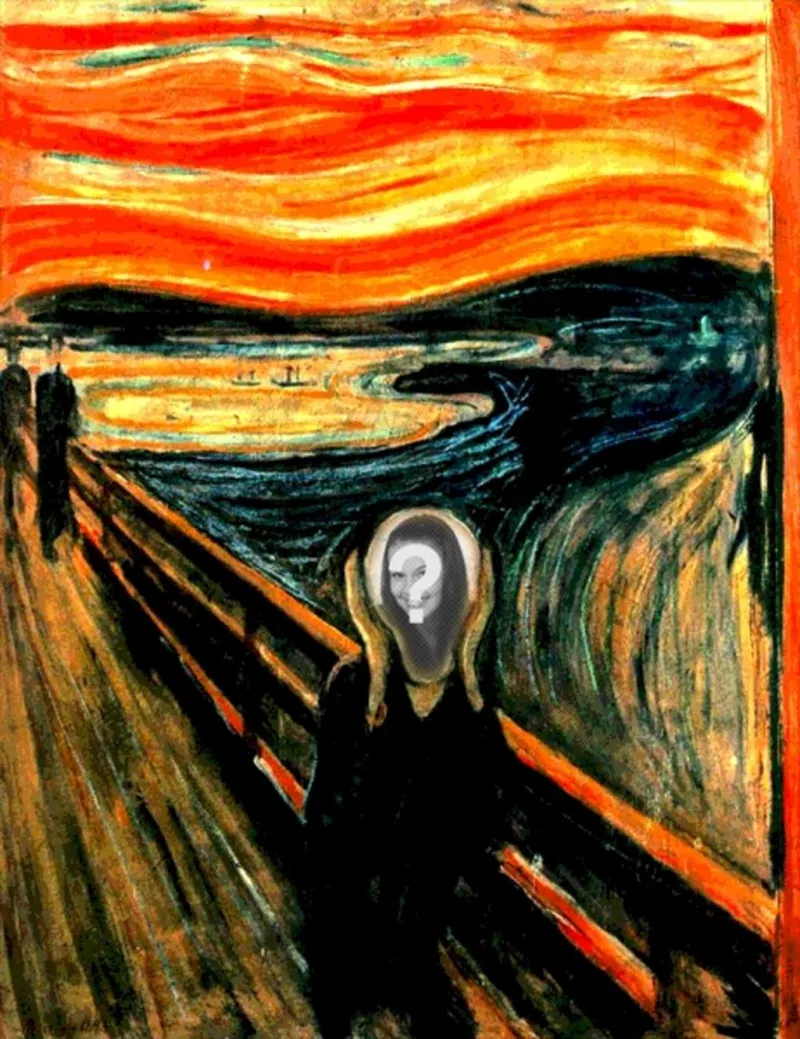 Photomontage of the famous painting by Munch..