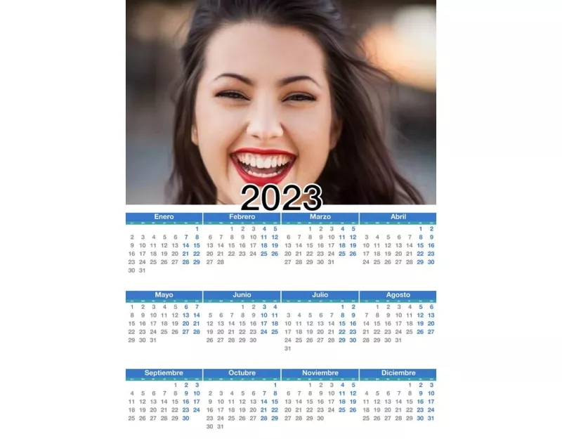 Calendar 2026 full year 12 months with your photo ..