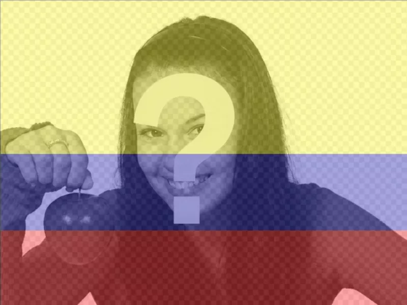 Photo filter with the image of the flag of Colombia and your photo.  ..
