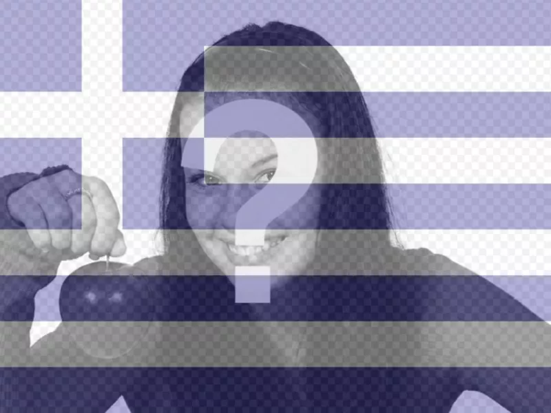 Photomontages creator of the Greece flag with a picture you..