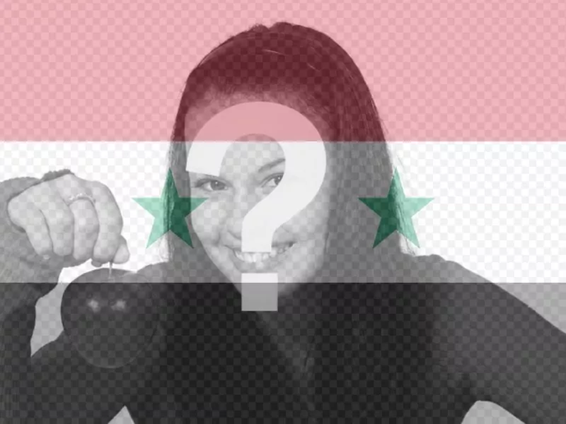 Photomontage of the Syrian flag for your photo ..