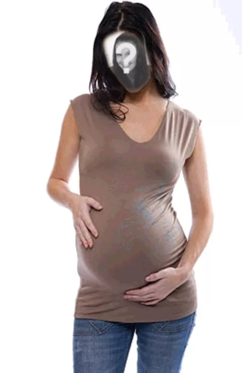 Photomontage of pregnant woman to do online