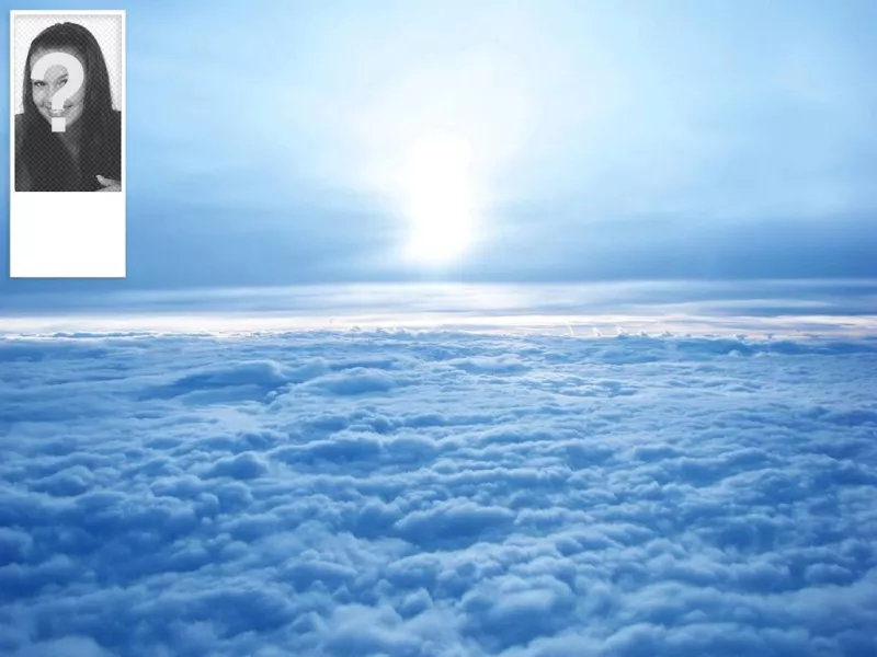 Custom twitter background of sky with clouds. Put your picture on..