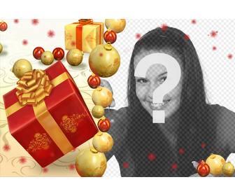 online christmas card with gifts to add ur picture