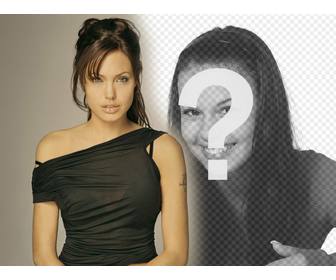 photomontage with angelina jolie to appear at his side