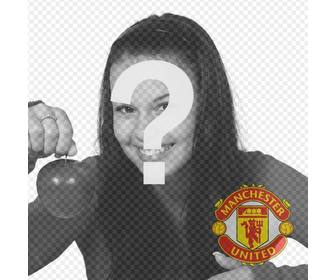 Photomontage in which you can put the shield of Manchester United in your photo.