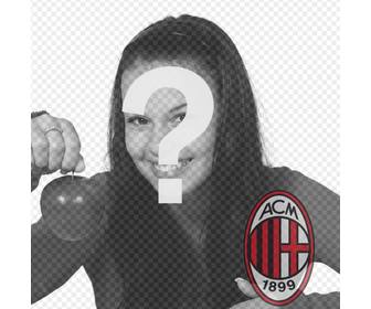 photomontage to put the badge ac milan in ur photo