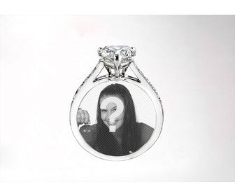 put picture of ur girl or boy in cartier diamond ring romantic photomontage