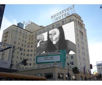 photomontage to put ur photo into poster of famous hollywood hotel